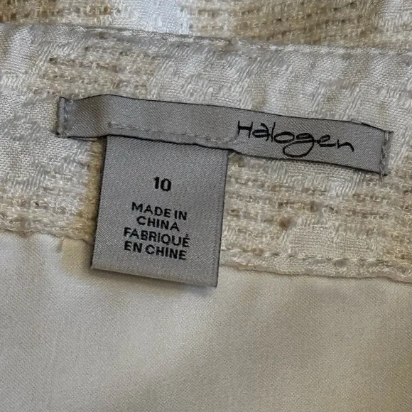 Halogen Textured Cream A-Line Skirt - Picture 3 of 4